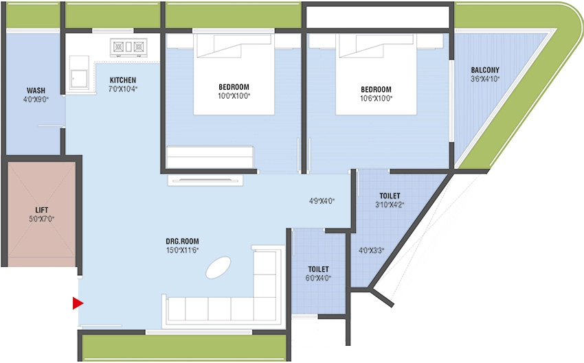 2 BHK Flat in Bapashree Shreeji Palace in Vastral, Ahmedabad - Image 914665
