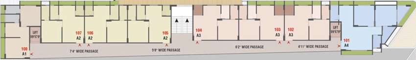 Floor Plan of Bapashree Shreeji Palace in Vastral, Ahmedabad - Image 395439