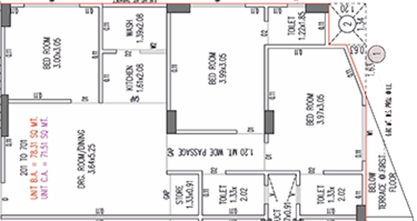 3 BHK Flat in Prarambh Aura Heights in Maninagar, Ahmedabad - Image 914666