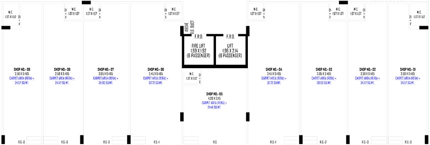 Floor Plan of Commercial Mishva Suryoday Hills in Vastral, Ahmedabad - Image 395485