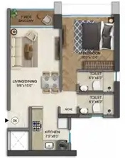 1 BHK Flat in Runwal One in Manpada, Thane - Image 915240