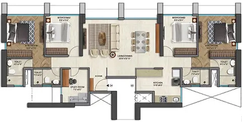 4 BHK Flat in Runwal One in Manpada, Thane - Image 915238