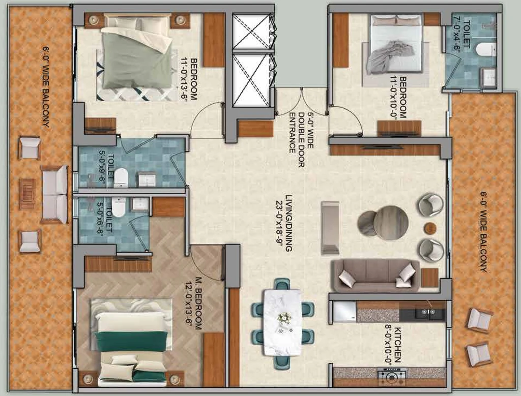 3 BHK Flat in Emperium Titan in Sector 88A, Gurgaon - Image 915193