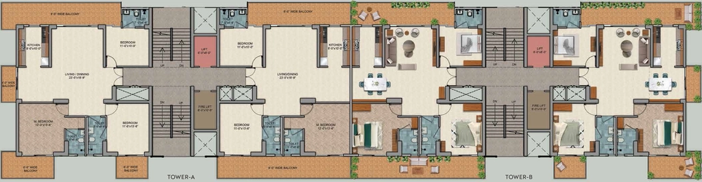 Floor Plan of Emperium Titan in Sector 88A, Gurgaon - Image 396665