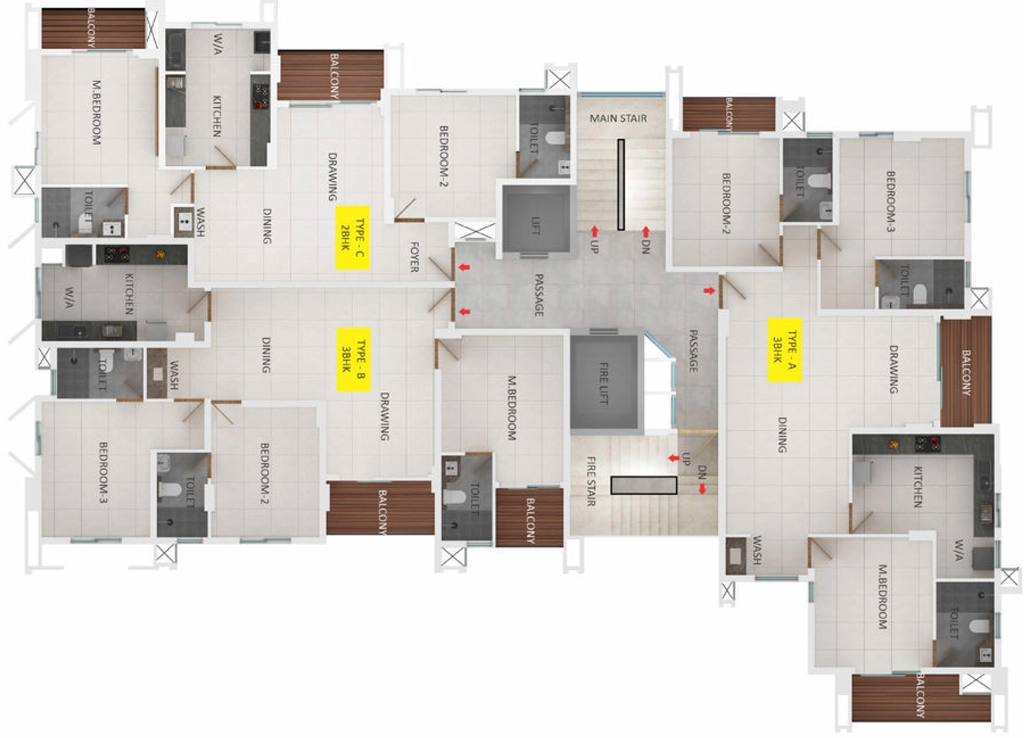 Floor Plan of Asset Palette in Ernakulam, Kochi - Image 396550