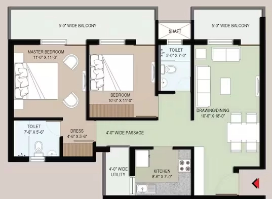 2 BHK Flat in Modi Umesh Park in Modinagar, Ghaziabad - Image 914714