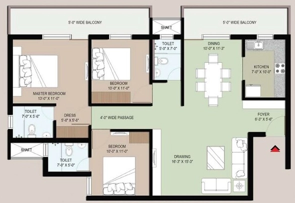 3 BHK Flat in Modi Umesh Park in Modinagar, Ghaziabad - Image 914715