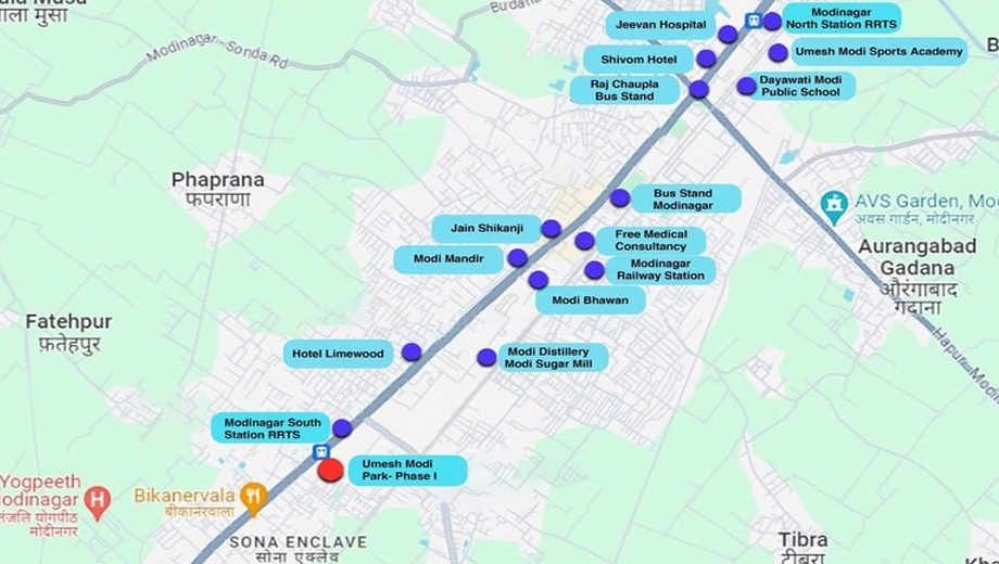 Location of Modi Umesh Park - Image 395603
