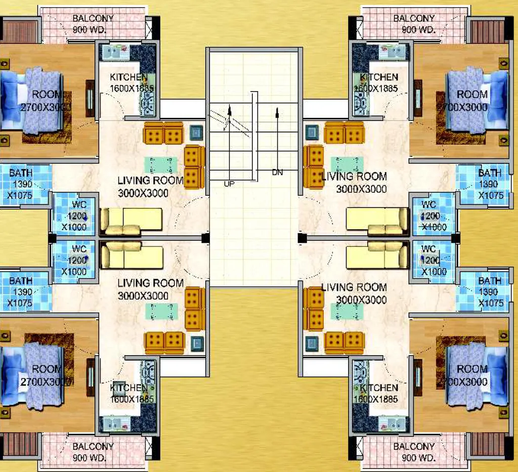 Floor Plan of GDA Samajwadi Awas Yojna in Bhopura, Ghaziabad - Image 395610