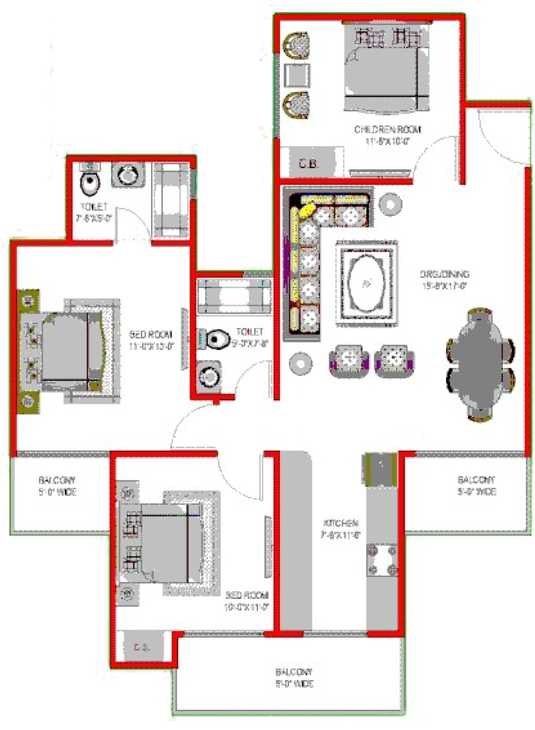 3 BHK Flat in SG Indigo Tower in Raj Nagar Extension, Ghaziabad - Image 914724
