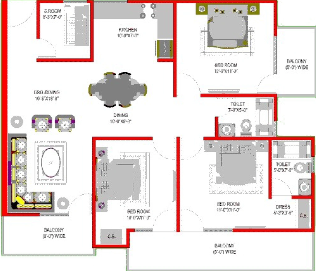 3 BHK Flat in SG Indigo Tower in Raj Nagar Extension, Ghaziabad - Image 914725