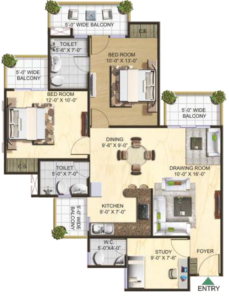 2.5 BHK Flat in YPS Dwarika in Govindpuram, Ghaziabad - Image 914728
