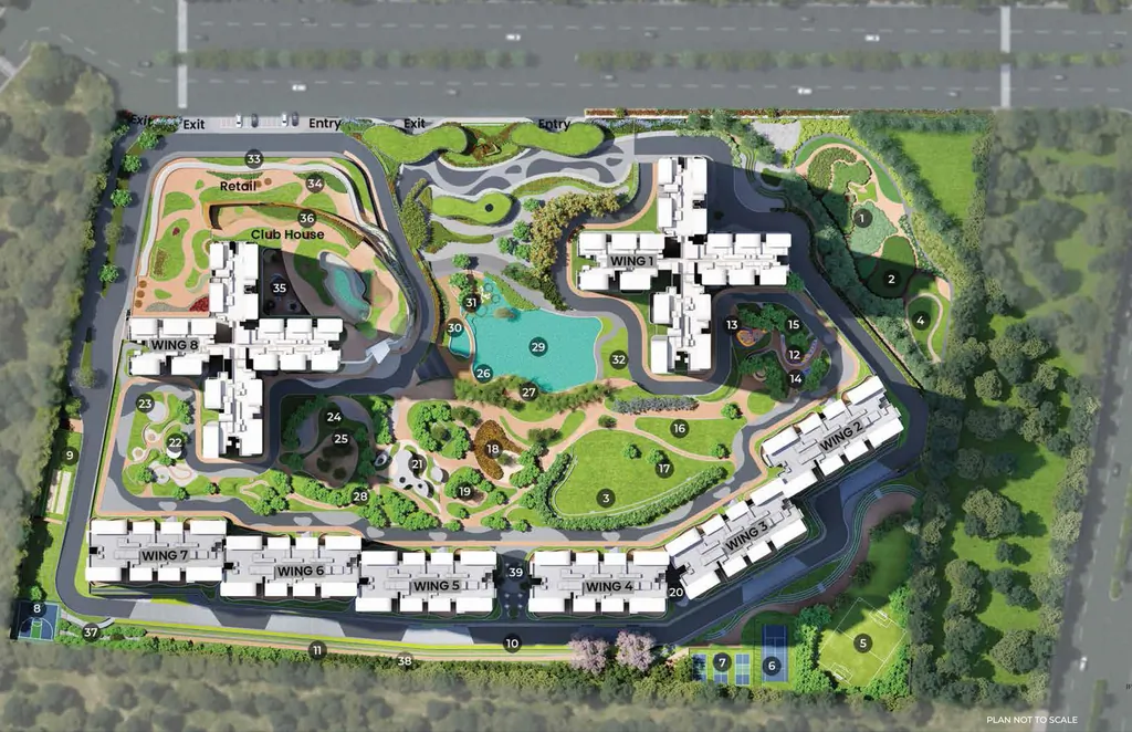 Master Plan of Puravankara Northern Lights in Bagalur, Bangalore - Image 396628