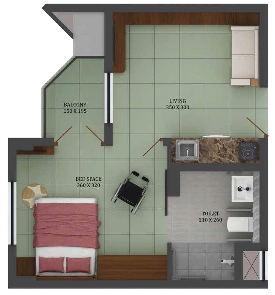 1 BHK Flat in Asset Serene Young at Heart in Pukkattupady, Kochi - Image 915257