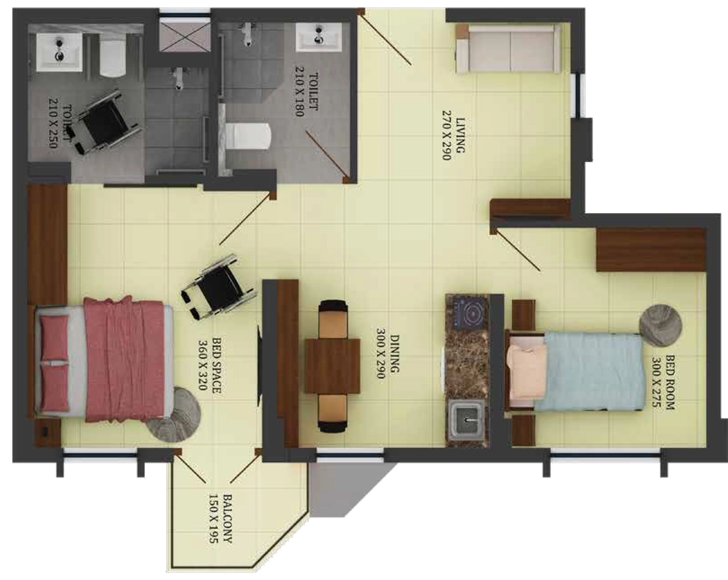 2 BHK Flat in Asset Serene Young at Heart in Pukkattupady, Kochi - Image 915259