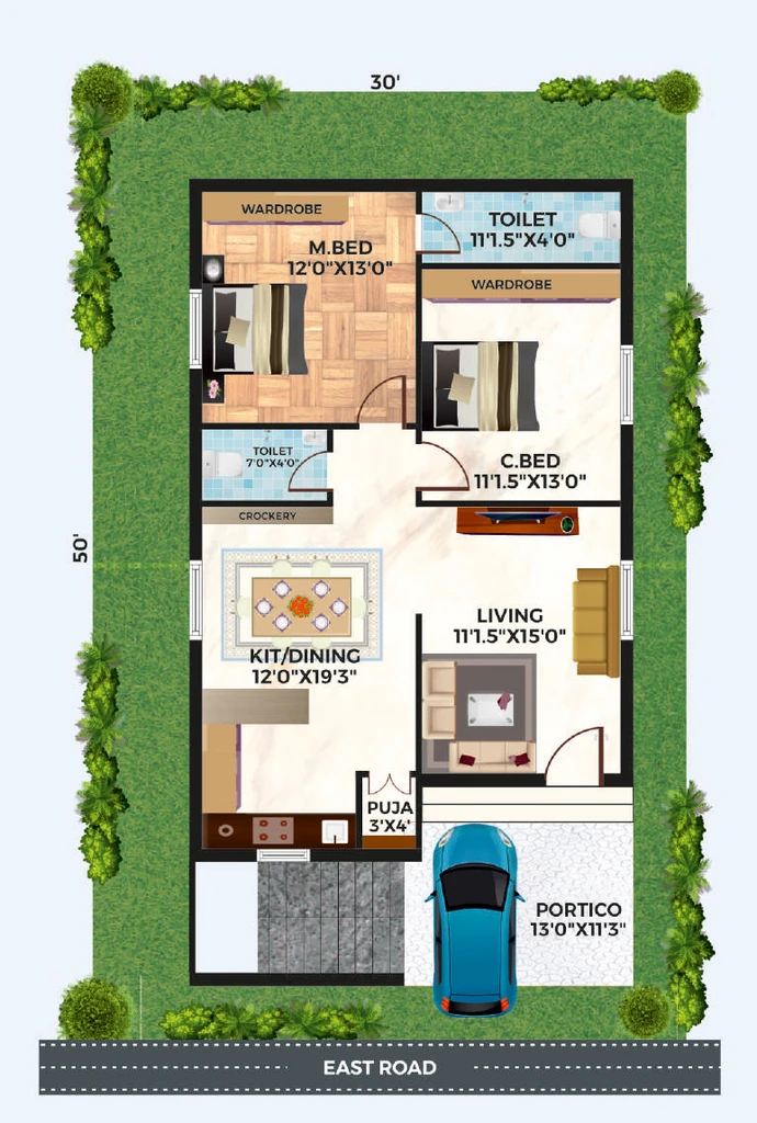 2 BHK House/Villa in Vijaya Bheri Oak Ville in Hayathnagar, Hyderabad - Image 914802