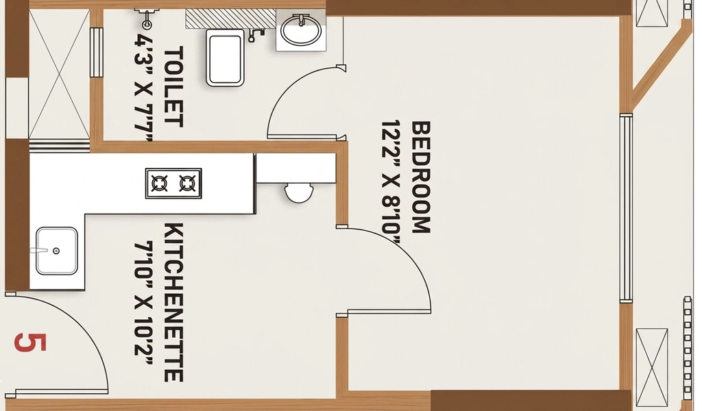 1 RK Studio Apartment in Prescon Eeshan Prescon Livana in Thane West, Thane - Image 915806