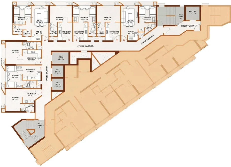 Floor Plan of Prescon Eeshan Prescon Livana in Thane West, Thane - Image 397924