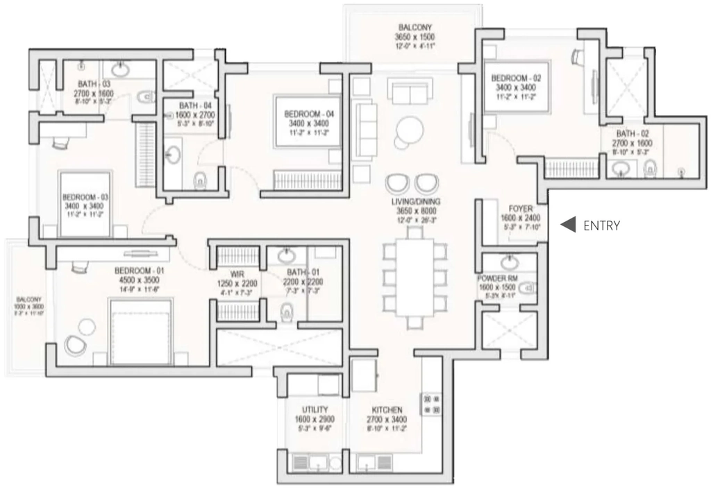 4 BHK Flat in Sobha Codename Trinity in Hoskote, Bangalore - Image 915825