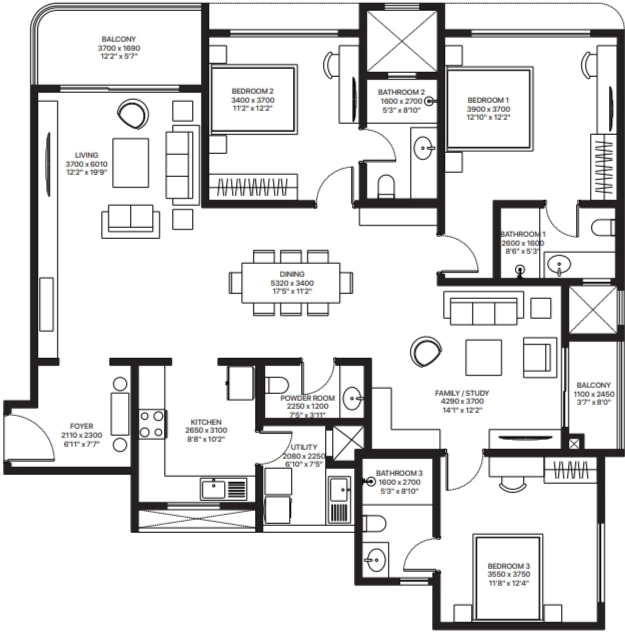 3 BHK Flat in Sobha Magnum Opus in Hoskote, Bangalore - Image 915827