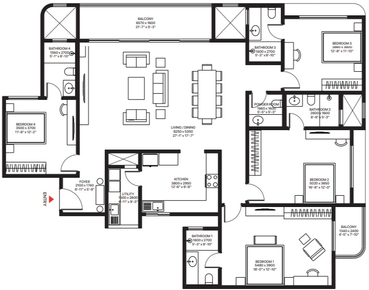 4 BHK Flat in Sobha Magnum Opus in Hoskote, Bangalore - Image 915829
