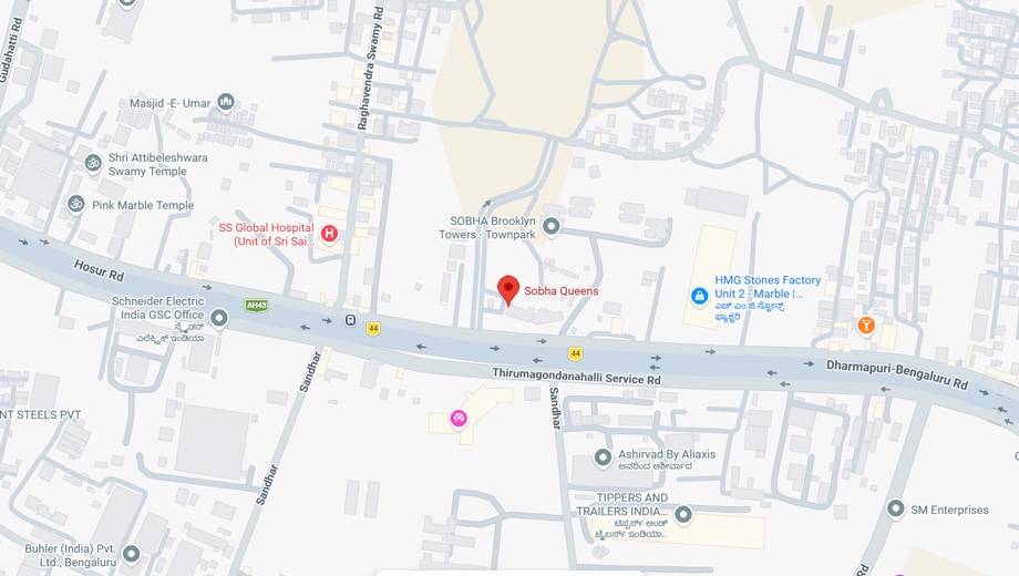 Location of Sobha Queens Towers - Image 397955