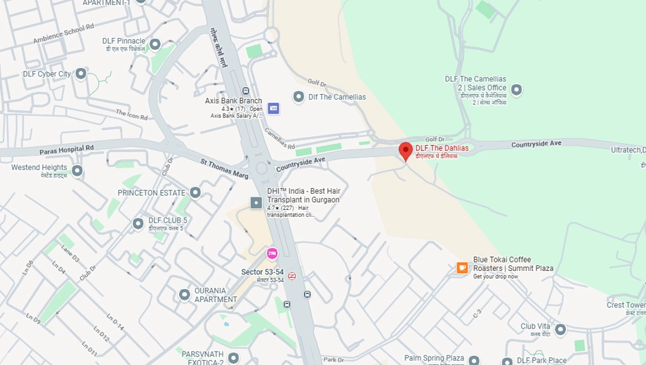 Location of DLF The Dahlias - Image 416847