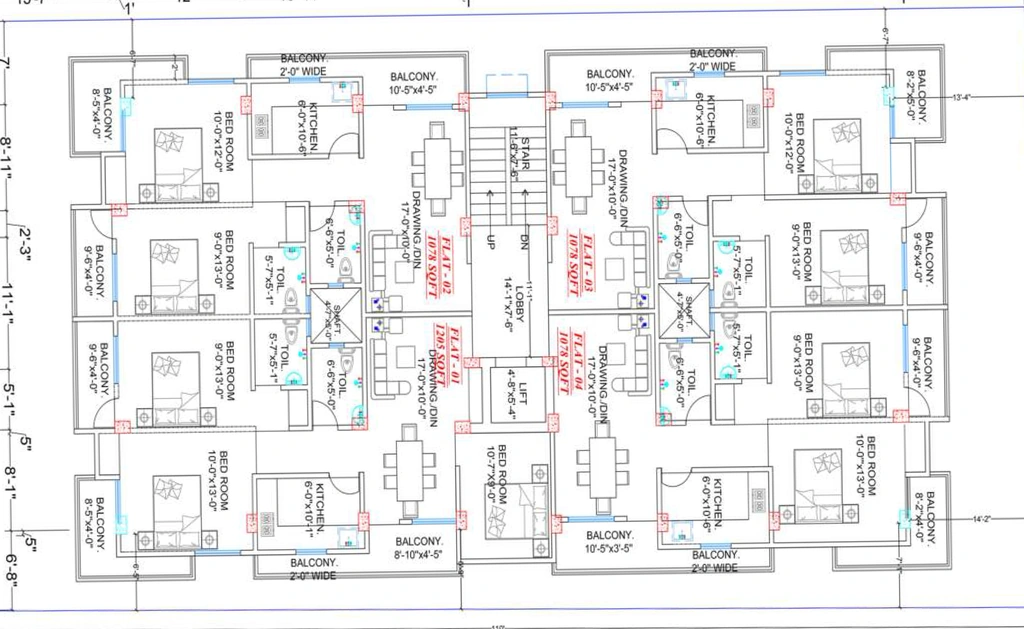 Floor Plan of Apogee Tower in Rajendra Nagar, Patna - Image 397247