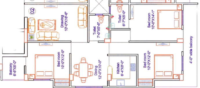 3 BHK Flat in Aditya Pushpendra Enclave in Bailey Road, Patna - Image 915480