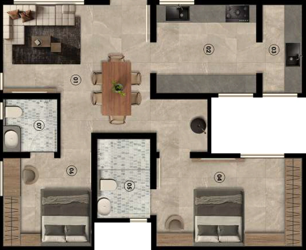 2 BHK Flat in Cinco Cresendo in Thudiyalur, Coimbatore - Image 914893