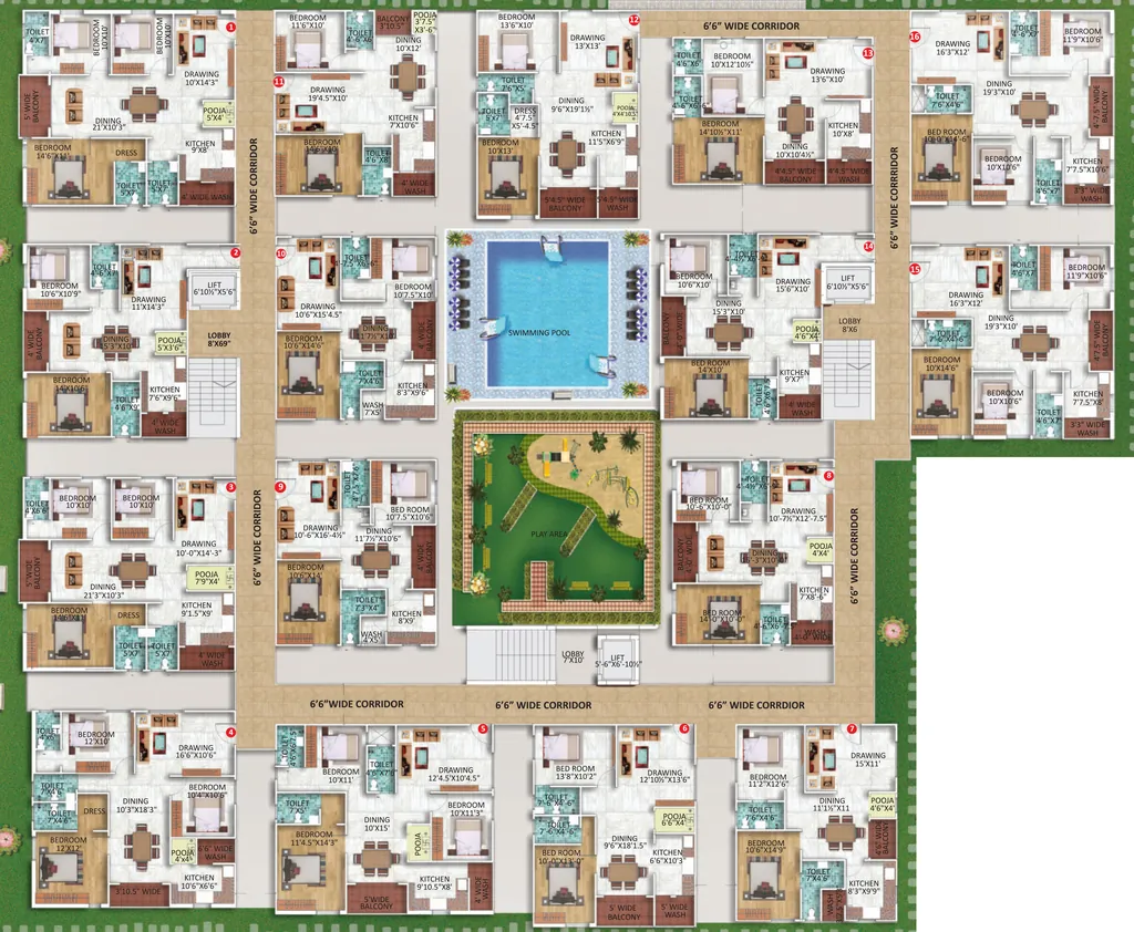 Floor Plan of Shivams Pride in Bolarum, Hyderabad - Image 396027