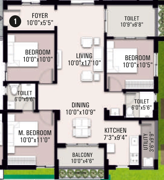 3 BHK Flat in Sivah Silver Keys in Gajulramaram, Hyderabad - Image 914912