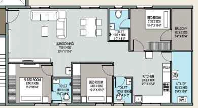 3 BHK Flat in Sunrise Sky Plaza in Hayathnagar, Hyderabad - Image 914902