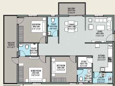 3 BHK Flat in Sunrise Sky Plaza in Hayathnagar, Hyderabad - Image 914904