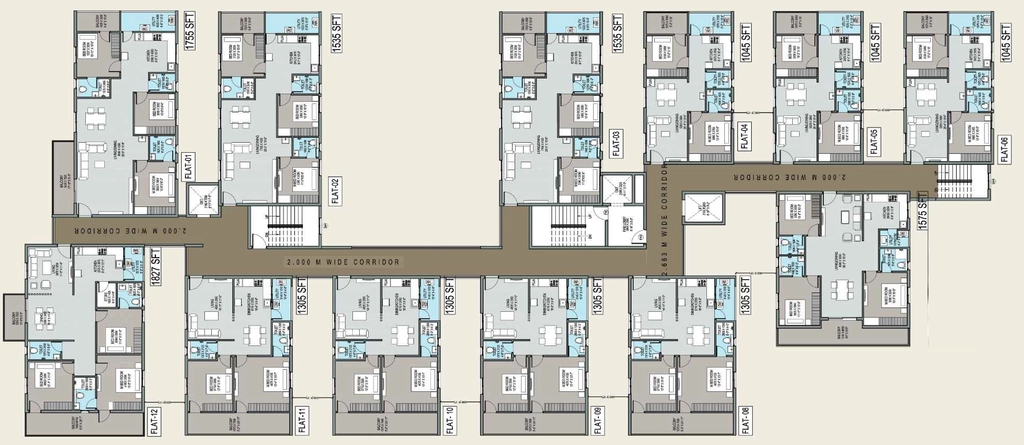 Floor Plan of Sunrise Sky Plaza in Hayathnagar, Hyderabad - Image 396000