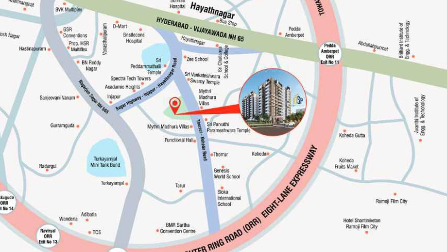 Master Plan of Sunrise Sky Plaza in Hayathnagar, Hyderabad - Image 396001