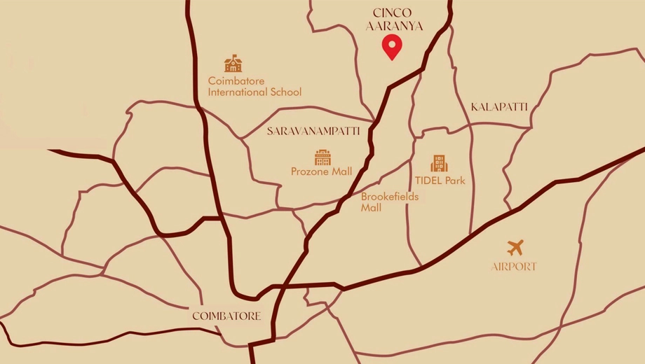 Location of Cinco Aaranya - Image 396051