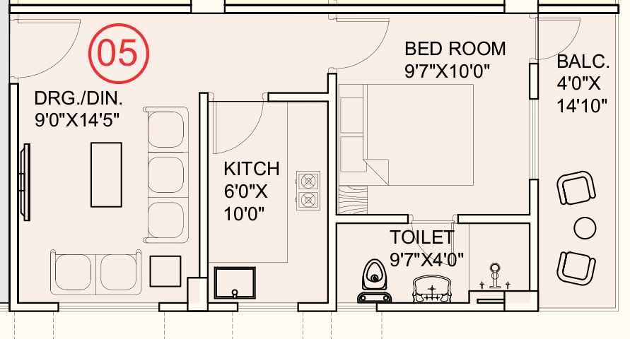 1 BHK Flat in Aranya PNB Residency in Danapur, Patna - Image 915483