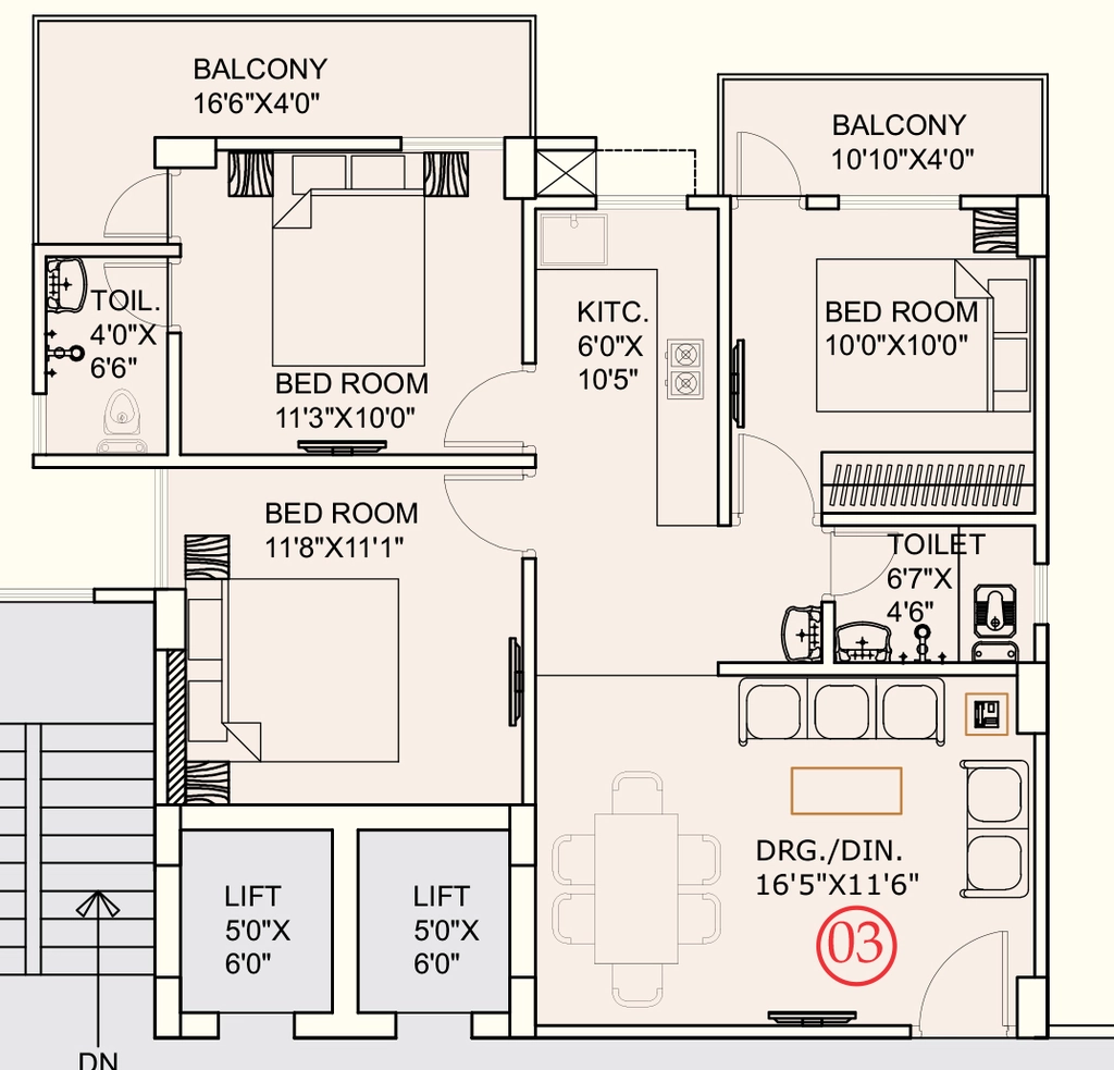 3 BHK Flat in Aranya PNB Residency in Danapur, Patna - Image 915486