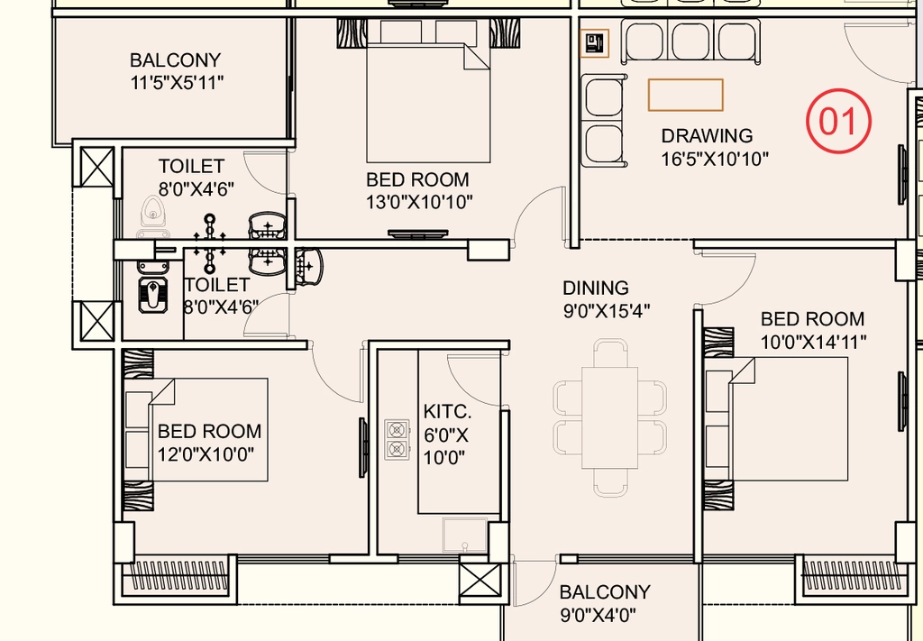3 BHK Flat in Aranya PNB Residency in Danapur, Patna - Image 915489
