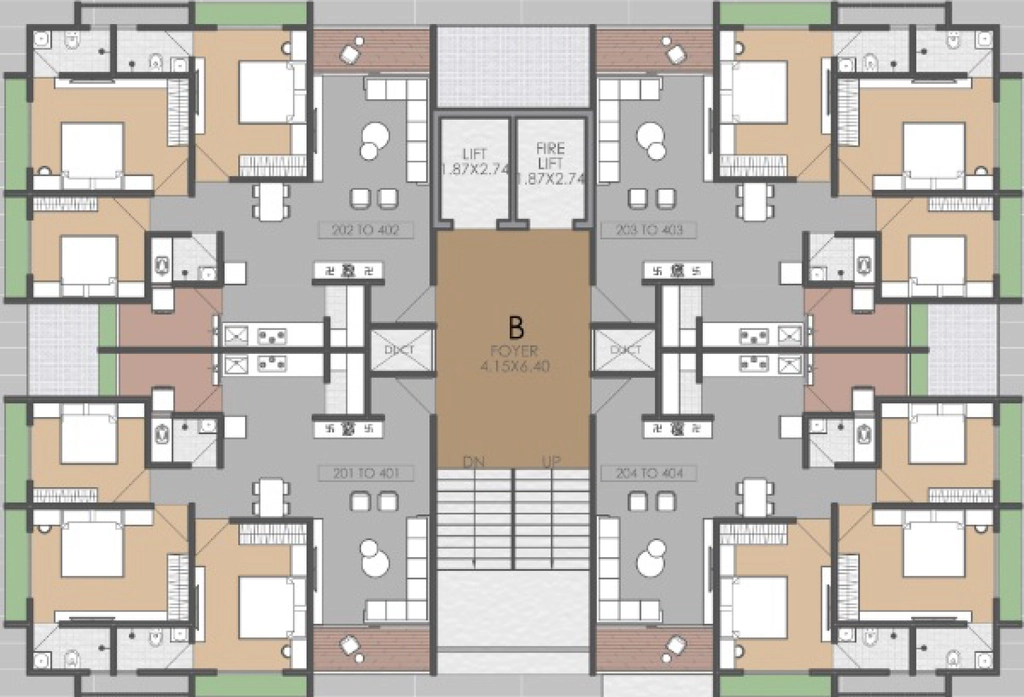 Floor Plan of Aaradhna Gold in Kathwada, Ahmedabad - Image 396049