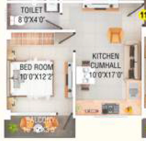 1 BHK Flat in Concicon Sarvodaya City in Khagaul Road, Patna - Image 921248