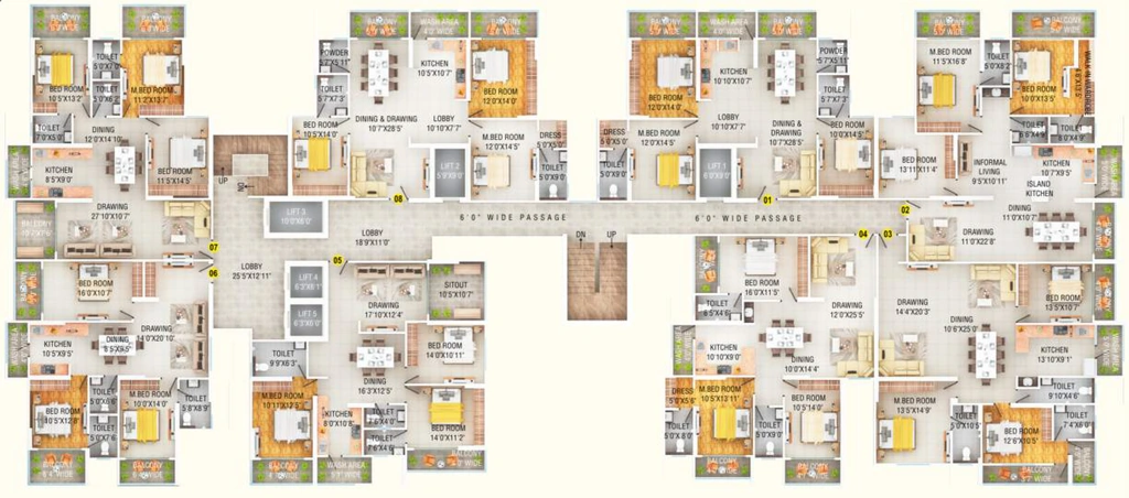 Floor Plan of Concicon Sarvodaya City in Khagaul Road, Patna - Image 410279