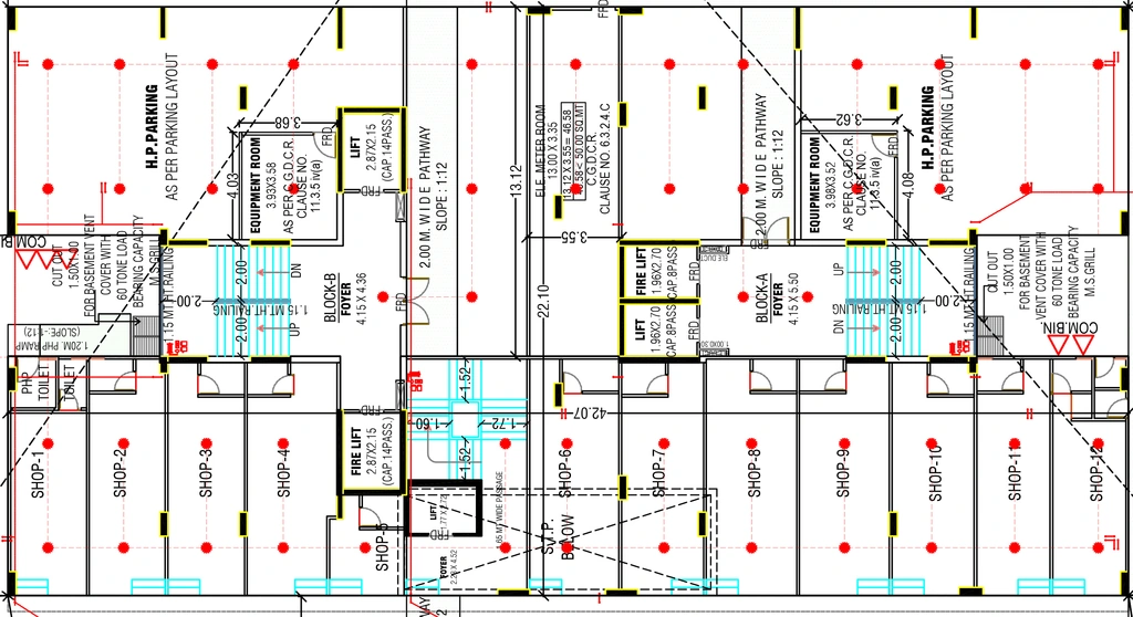 Floor Plan of Commercial Aarna Bliss in Memnagar, Ahmedabad - Image 396088