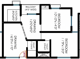 2 BHK Flat in Grih VIP Residency in Mahuabagh, Patna - Image 915719
