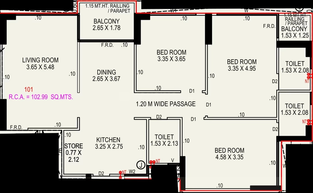 3 BHK Flat in Aasthaa Magnolia in Sola, Ahmedabad - Image 914960