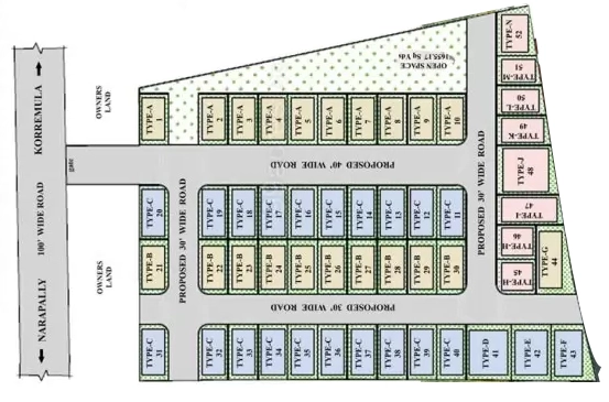 Master Plan of Sai Sri Enclave in Narapally, Hyderabad - Image 396155