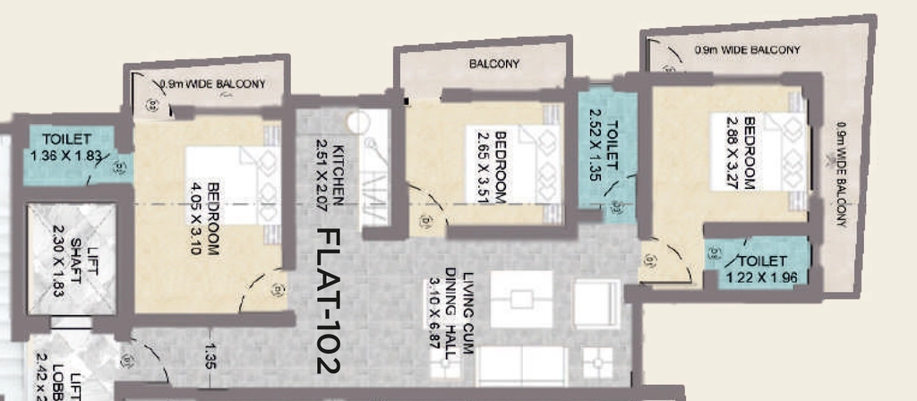 3 BHK Flat in Medhatiya Sanjogita Nikunj Complex in Rajendra Nagar, Patna - Image 915716