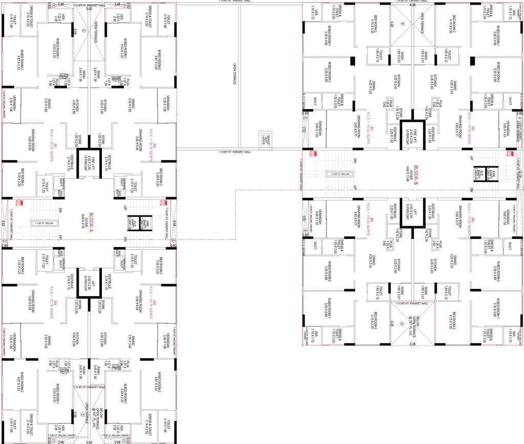Floor Plan of Aatman Grandeur in Sola, Ahmedabad - Image 396189