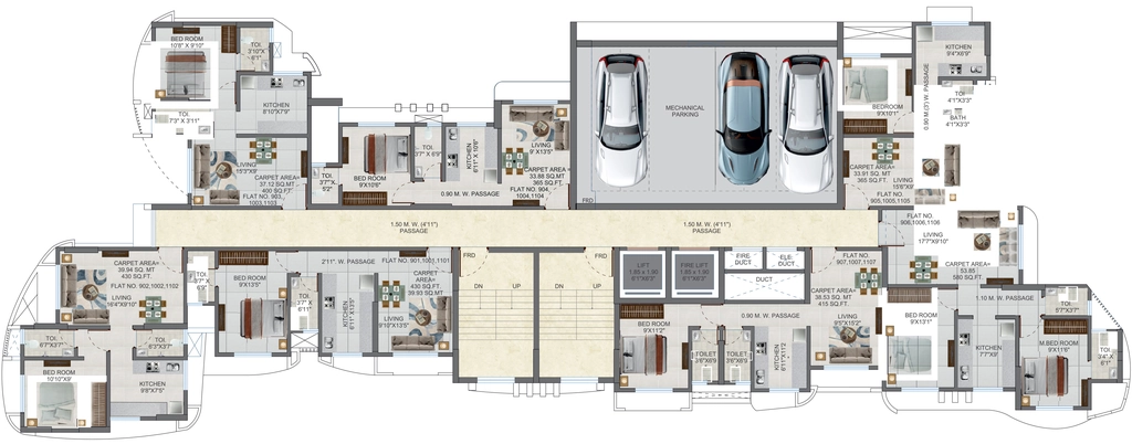 Floor Plan of Abode Navrang Heights in Majiwada, Thane - Image 396928